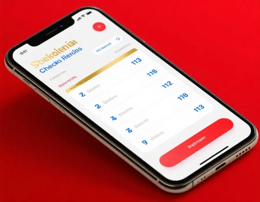 移动端开奖查询示意